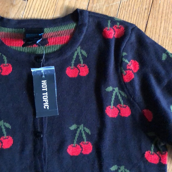 Hot Topic Sweaters - Cute cherry cardigan 🍒 NWT